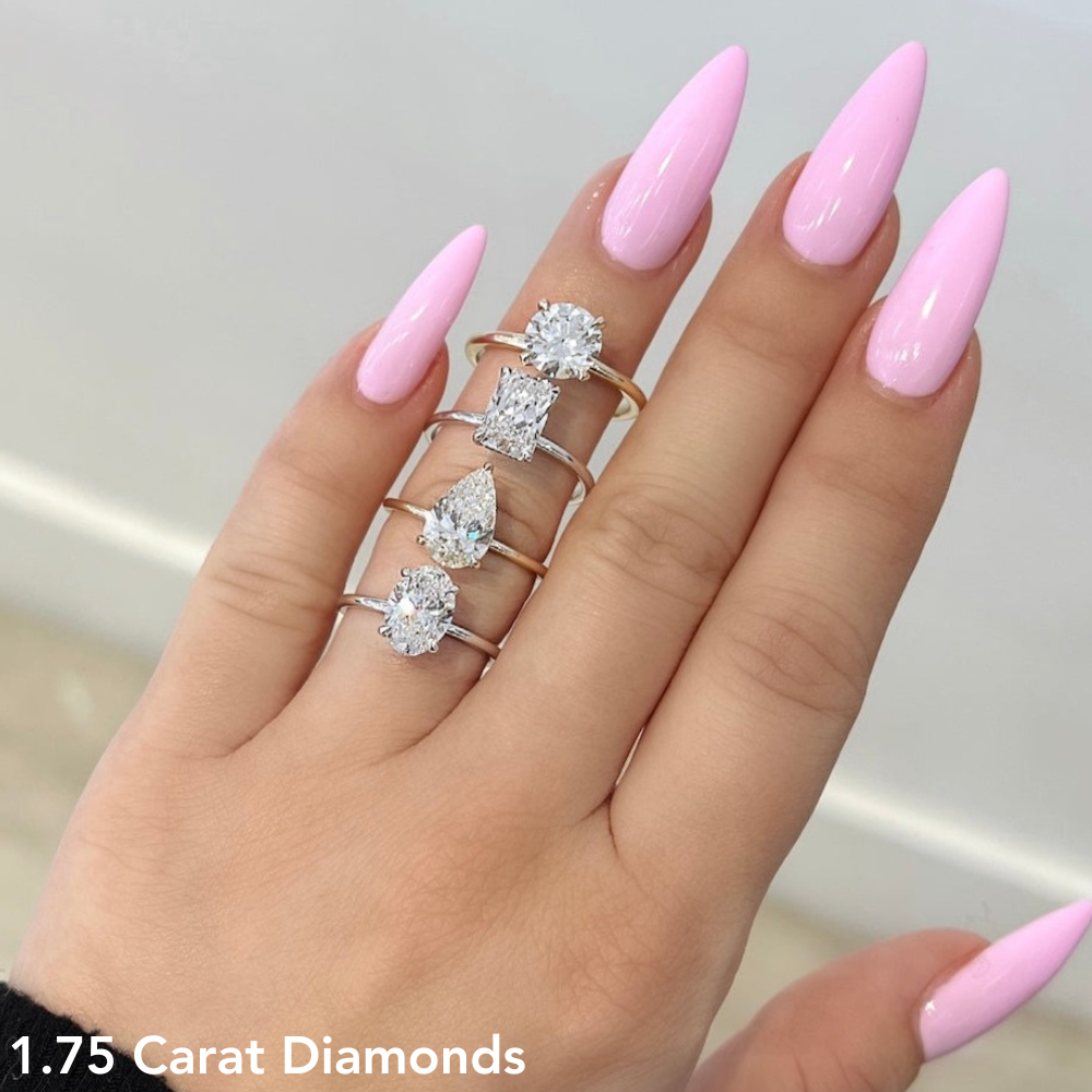 1.00-1.99 Carat Radiant Lab Grown Diamond Solitaire Engagement Ring - Happy Jewelers Fine Jewelry Lifetime Warranty