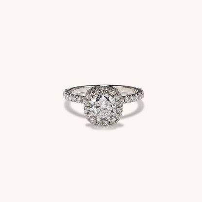 1.51 Cushion Natural Diamond Engagement Ring with 2D Halo - Happy Jewelers Fine Jewelry Lifetime Warranty