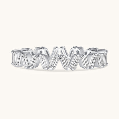 Slanted Baguette Diamond Eternity Band