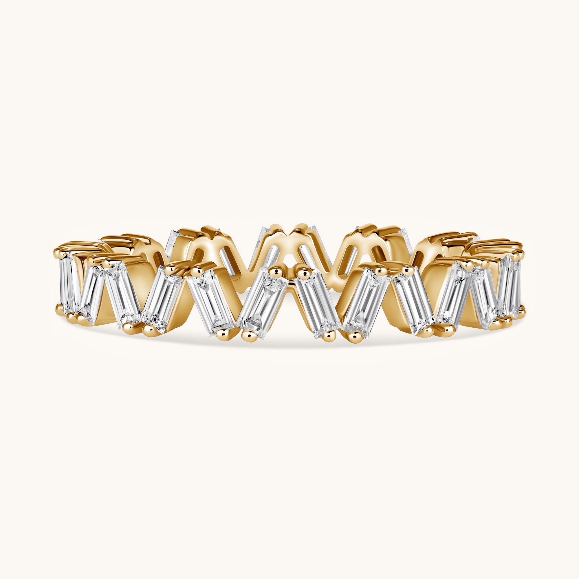 Slanted Baguette Diamond Eternity Band