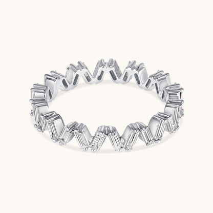 Slanted Baguette Diamond Eternity Band