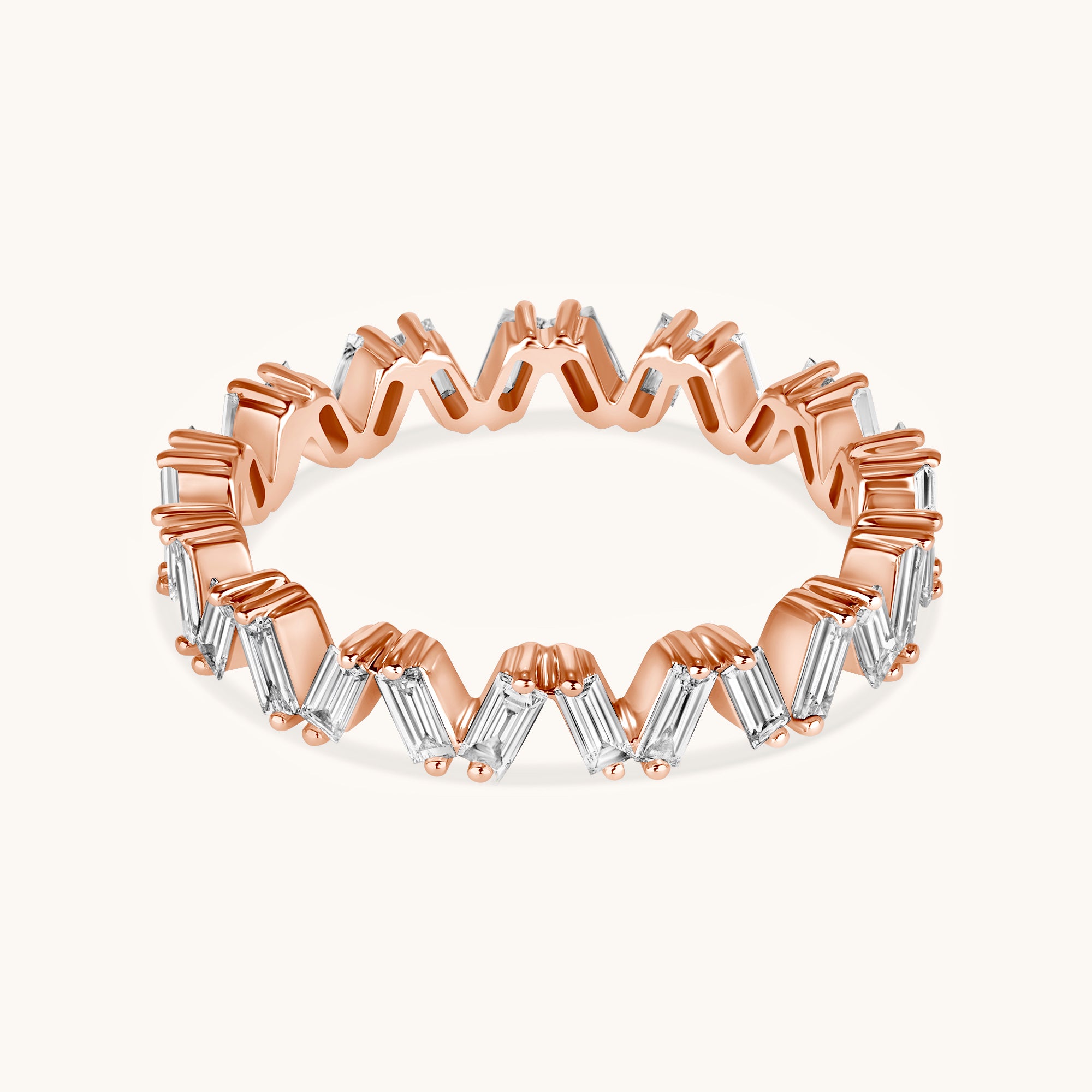 Slanted Baguette Diamond Eternity Band