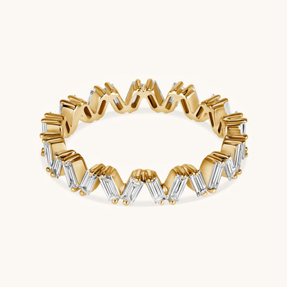 Slanted Baguette Diamond Eternity Band