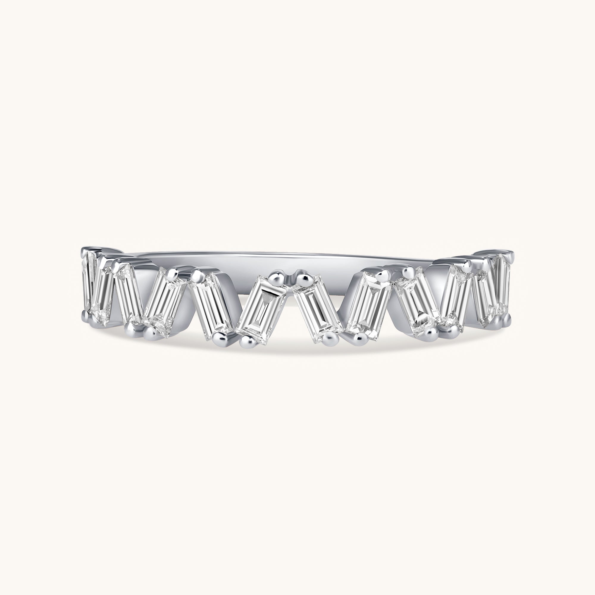 Slanted Baguette Diamond Eternity Band