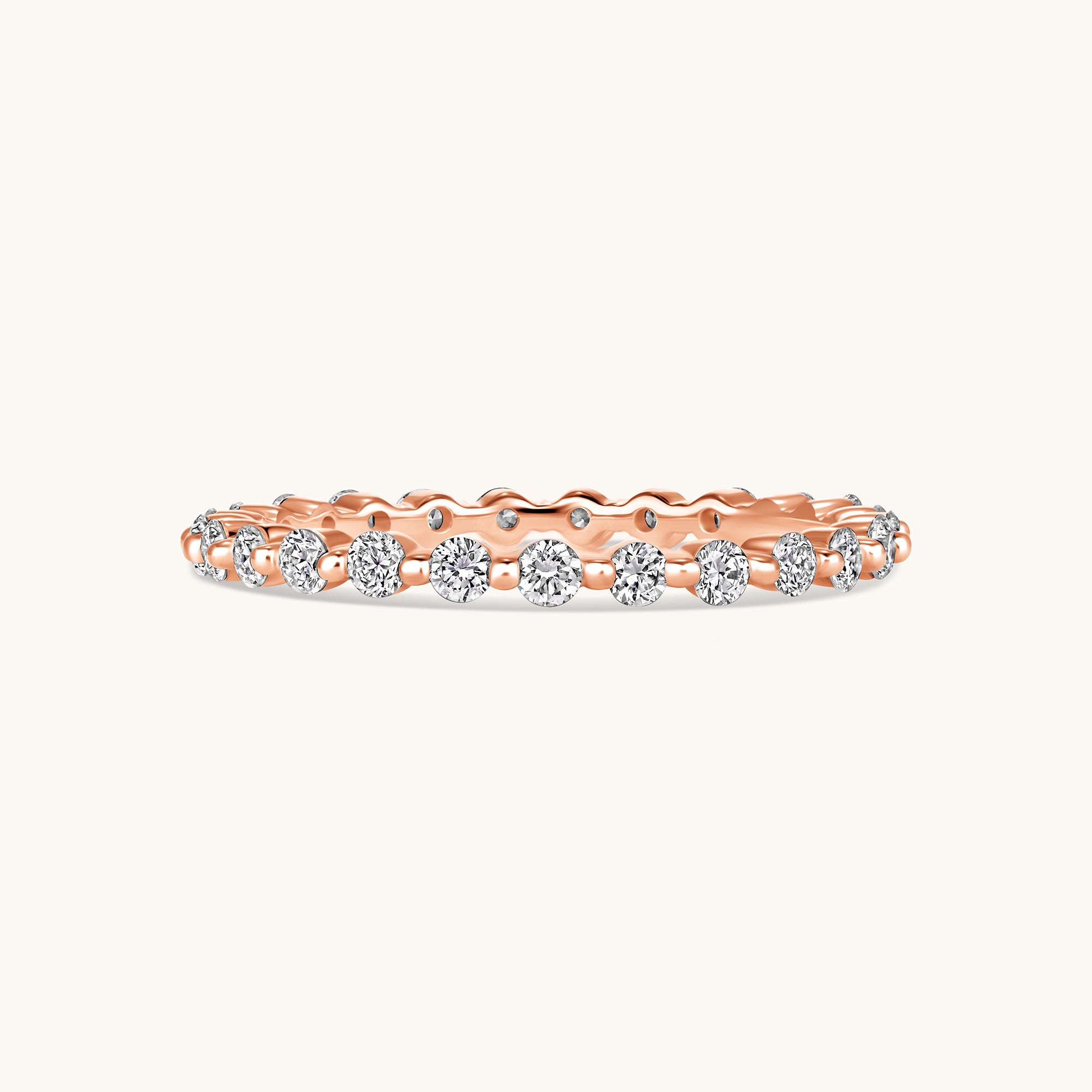 Small Round Shared Prong Diamond Eternity Band - Happy Jewelers Fine Jewelry Lifetime Warranty
