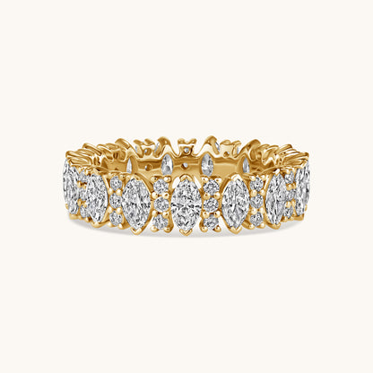 Marquise + Round Lab Diamond Eternity Band - Happy Jewelers Fine Jewelry Lifetime Warranty
