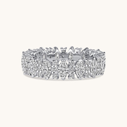 Marquise + Round Lab Diamond Eternity Band - Happy Jewelers Fine Jewelry Lifetime Warranty