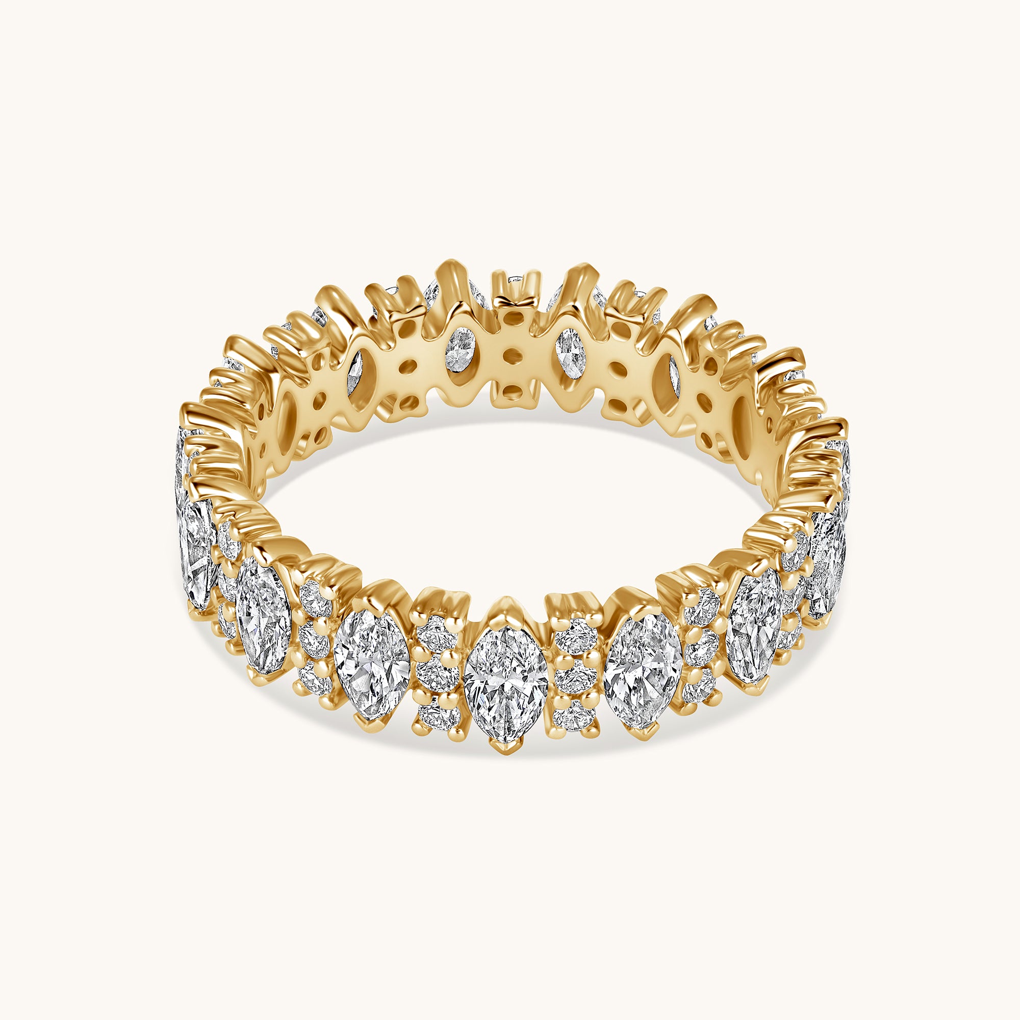 Marquise + Round Lab Diamond Eternity Band - Happy Jewelers Fine Jewelry Lifetime Warranty