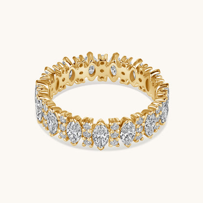 Marquise + Round Lab Diamond Eternity Band - Happy Jewelers Fine Jewelry Lifetime Warranty