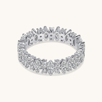 Marquise + Round Lab Diamond Eternity Band - Happy Jewelers Fine Jewelry Lifetime Warranty