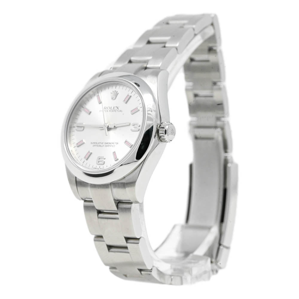 Rolex Unisex Air-King Stainless Steel 34mm Silver Dial Watch Reference #: 114200 - Happy Jewelers Fine Jewelry Lifetime Warranty