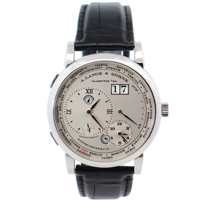 A. Lange & Sohne 1 Time Zone 42mm Silver Dial Watch Ref# 116.025 - Happy Jewelers Fine Jewelry Lifetime Warranty