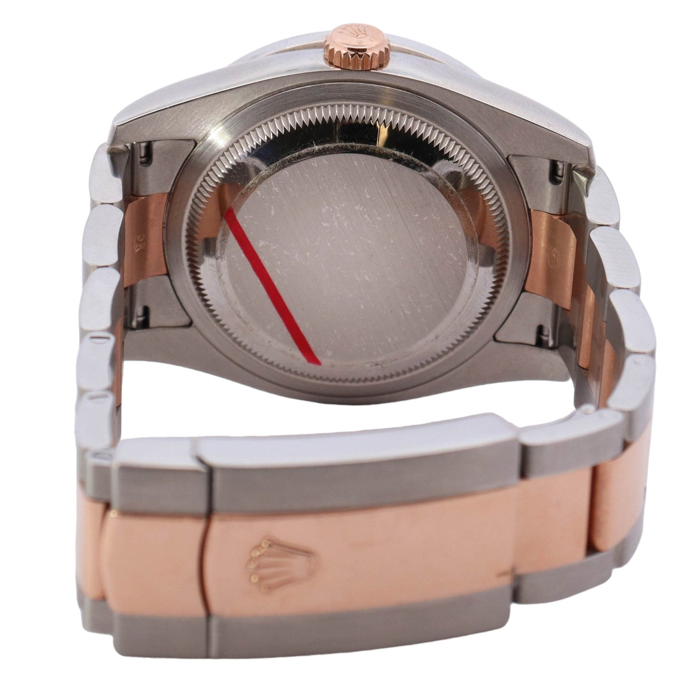 Rolex Datejust 36mm Everose Gold Rhodium Roman Dial Watch Reference# 116201 - Happy Jewelers Fine Jewelry Lifetime Warranty