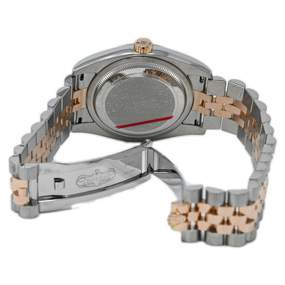 Rolex Datejust 36mm Rose Gold & Staiinless Steel Pink Jubilee Diamond Dial Watch Reference#: 116231 - Happy Jewelers Fine Jewelry Lifetime Warranty