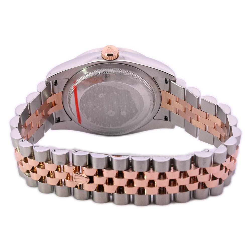 Rolex Datejust Two Tone Rose Gold & Steel 36mm Custom White MOP Diamond Dial Watch Reference# 116231 - Happy Jewelers Fine Jewelry Lifetime Warranty