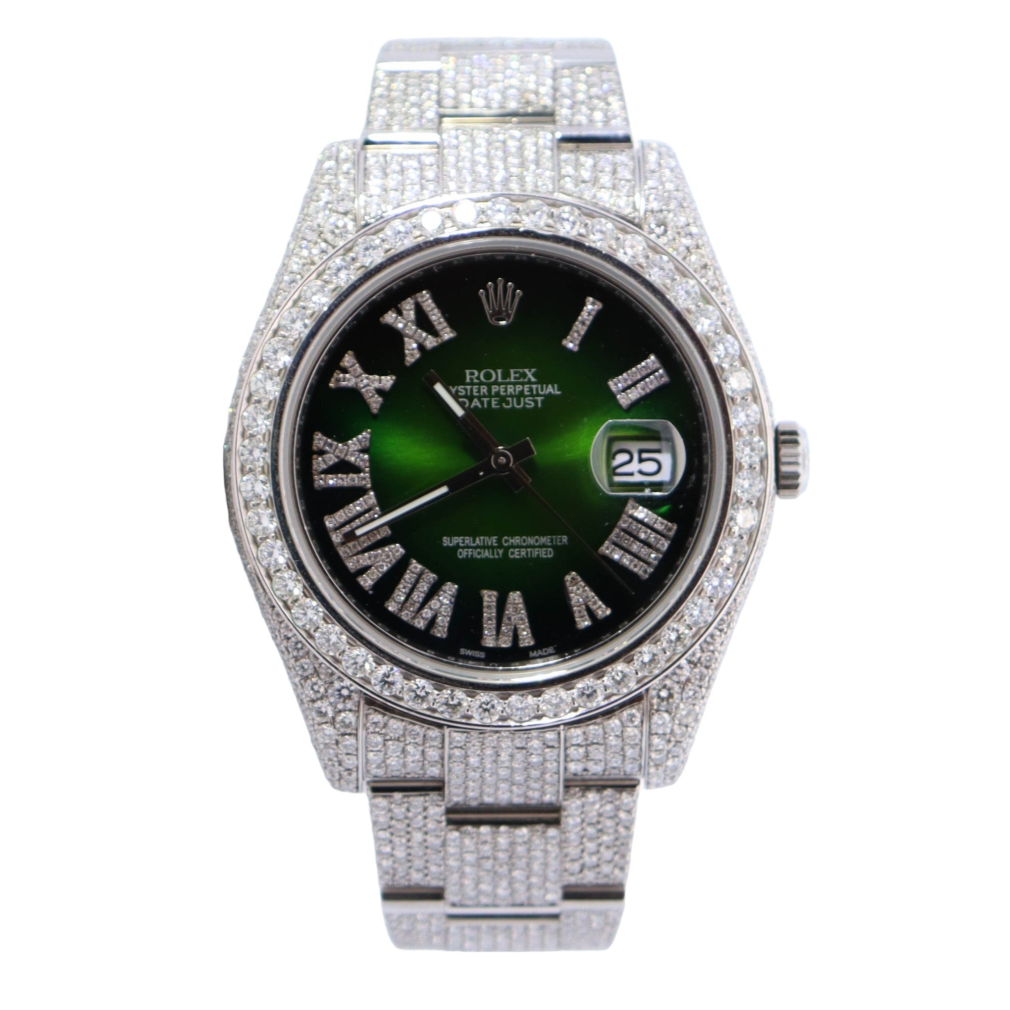 Rolex Datejust 41mm Green Dial Watch Ref# 116300 - Happy Jewelers Fine Jewelry Lifetime Warranty
