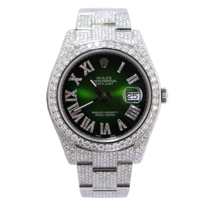 Rolex Datejust 41mm Green Dial Watch Ref# 116300 - Happy Jewelers Fine Jewelry Lifetime Warranty