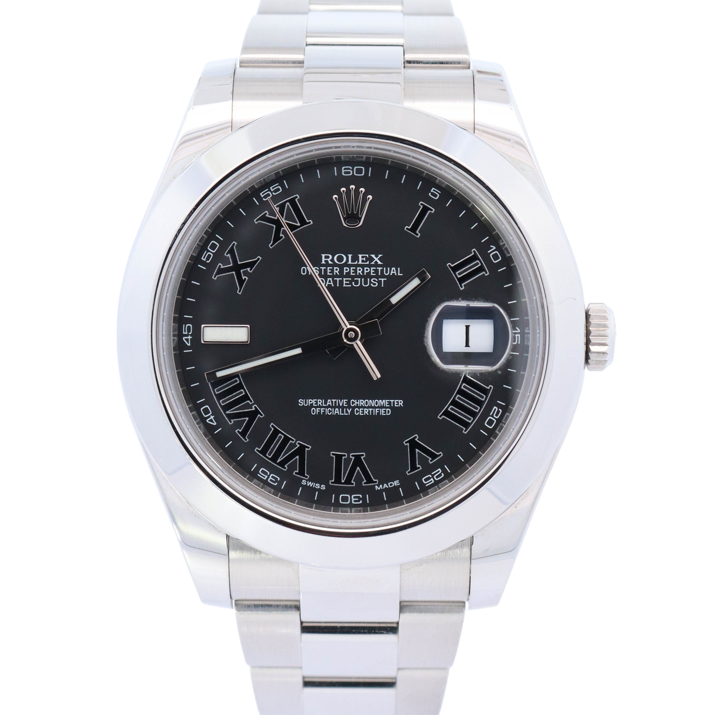 Rolex Datejust 41mm Black Dial Watch Ref# 116300