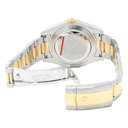 Rolex Datejust 41mm Yellow Gold & Stainless Steel Black Roman Dial Watch Reference# 116333 - Happy Jewelers Fine Jewelry Lifetime Warranty