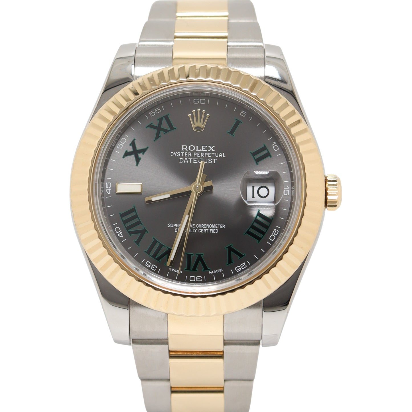 Rolex Datejust 41mm Wimbledon Dial Watch Ref# 116333