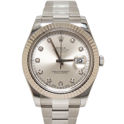 Rolex Datejust 41mm Silver Dial Watch Ref# 116334 - Happy Jewelers Fine Jewelry Lifetime Warranty