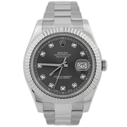 Rolex Datejust 41mm Rhodium Dial Watch Ref# 116334 - Happy Jewelers Fine Jewelry Lifetime Warranty