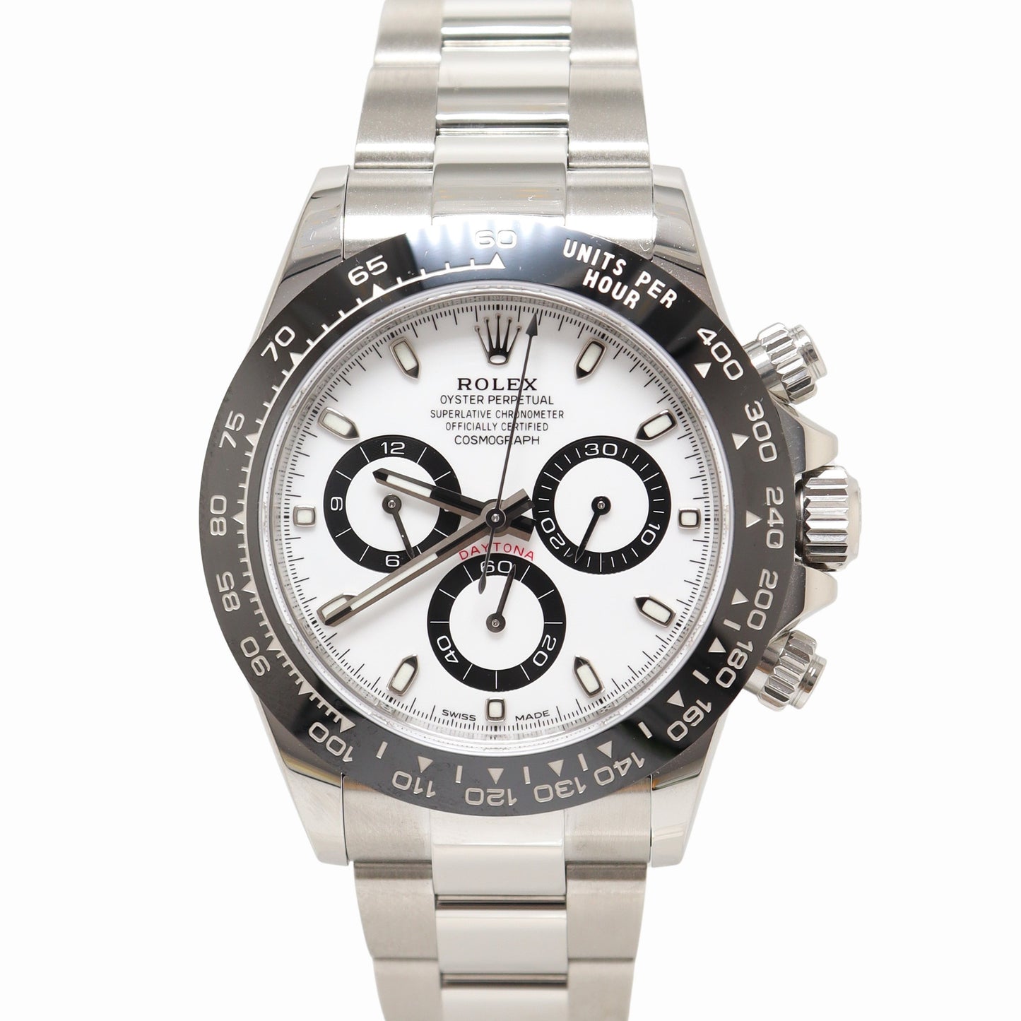 Rolex Daytona â€œPandaâ€ Stainless Steel 40mm White Chronograph Dial Watch Reference# 116500LN - Happy Jewelers Fine Jewelry Lifetime Warranty