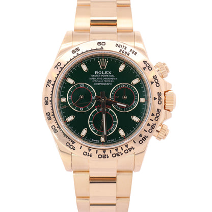 Rolex Daytona 40mm Green Chronograph Stick Dial "John Mayer" Watch Ref# 116508