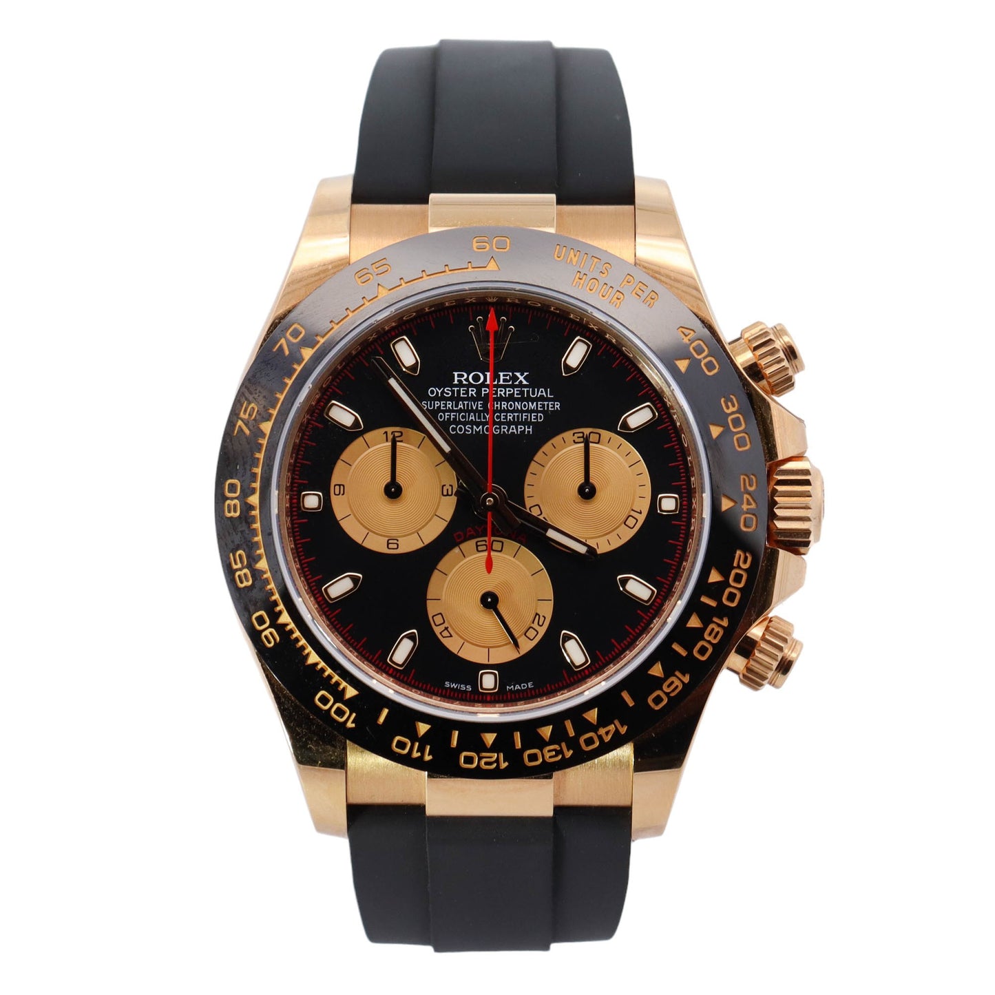 Rolex Men's Daytona Yellow Gold 40mm Black Chronograph "Paul Newman" Dial Watch Reference# 116518LN - Happy Jewelers Fine Jewelry Lifetime Warranty