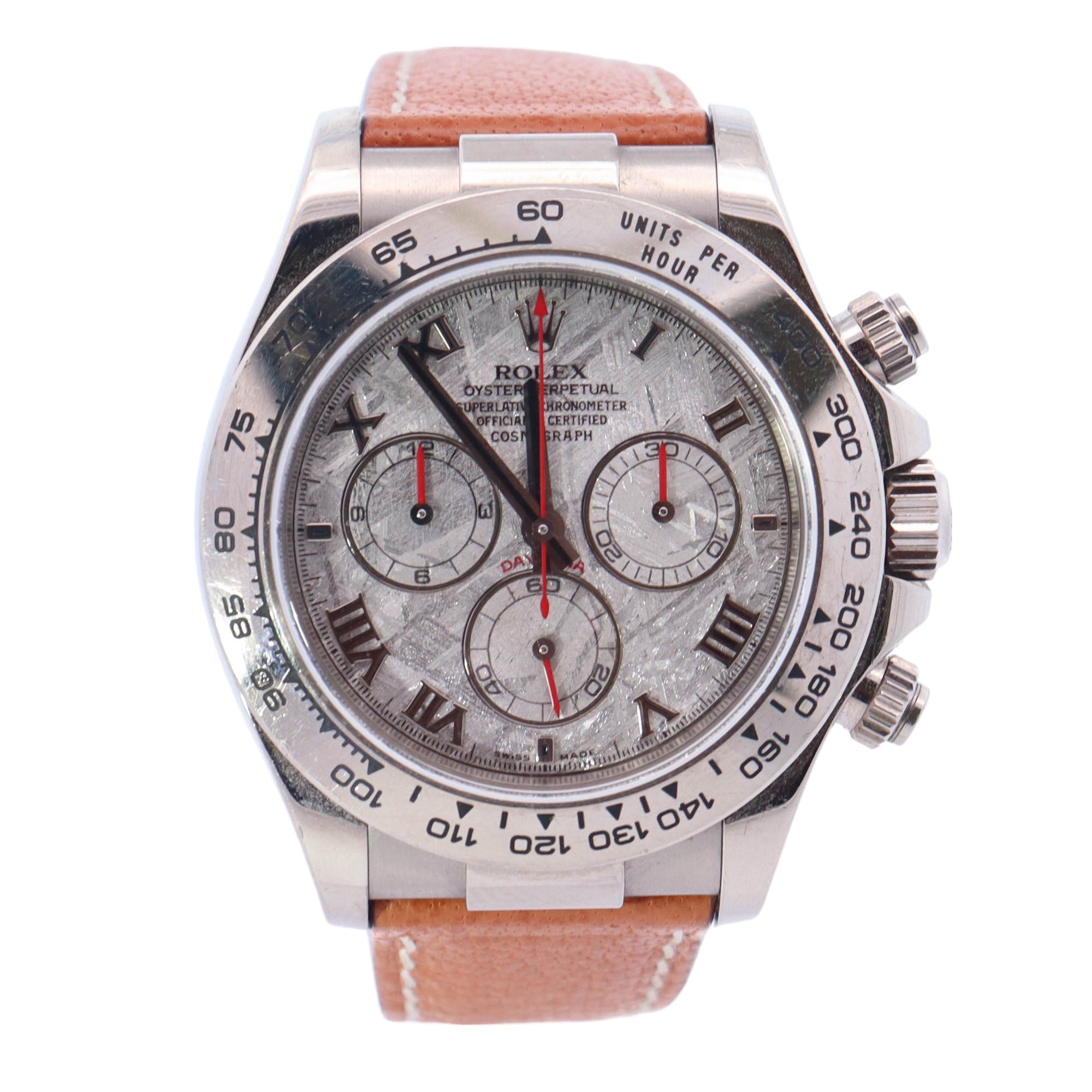 Rolex Daytona White Gold 40mm Meteorite Chronograph Roman Dial Watch Reference# 116519 - Happy Jewelers Fine Jewelry Lifetime Warranty