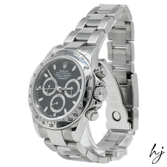 Rolex Daytona Stainless Steel 40mm Black Chronograph Dial Watch Reference#: 116520