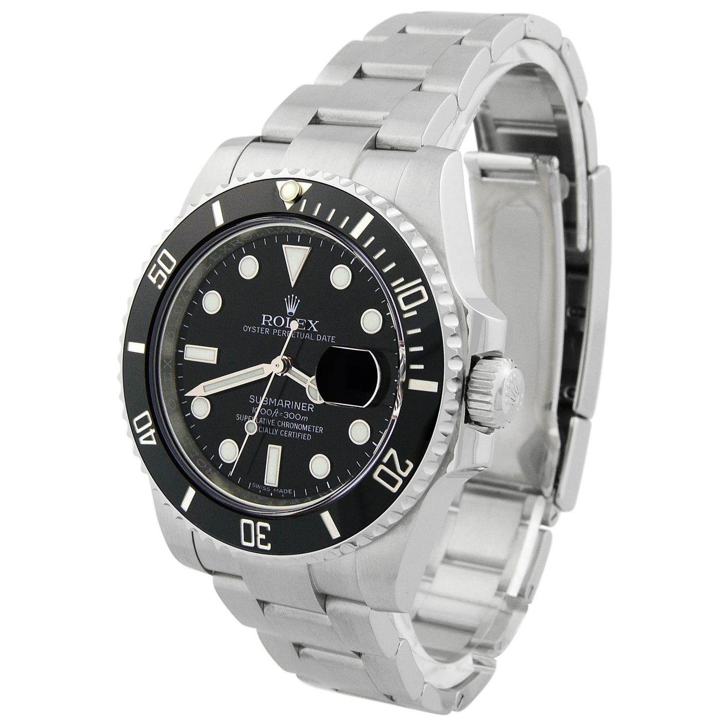 Rolex Submariner Date Stainless Steel 40mm Black Dot Dial Watch Reference #: 116610LN - Happy Jewelers Fine Jewelry Lifetime Warranty