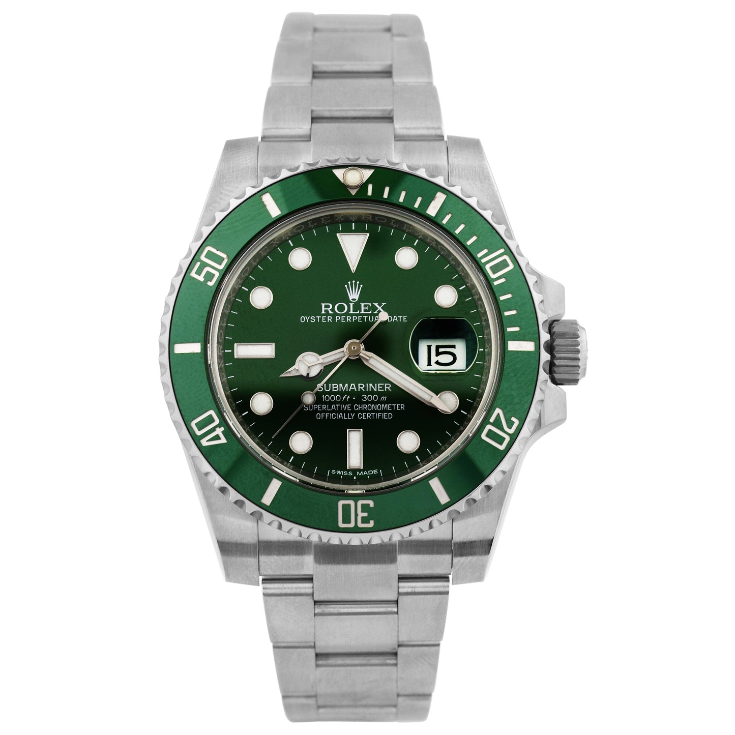 Rolex Submariner "Hulk" Stainless Steel 40mm Green Dot Dial Watch Reference #: 116610LV - Happy Jewelers Fine Jewelry Lifetime Warranty