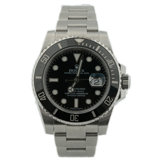 Rolex Submariner Stainless Steel 40mm Black Dot Dial Watch Reference#: 116610LN