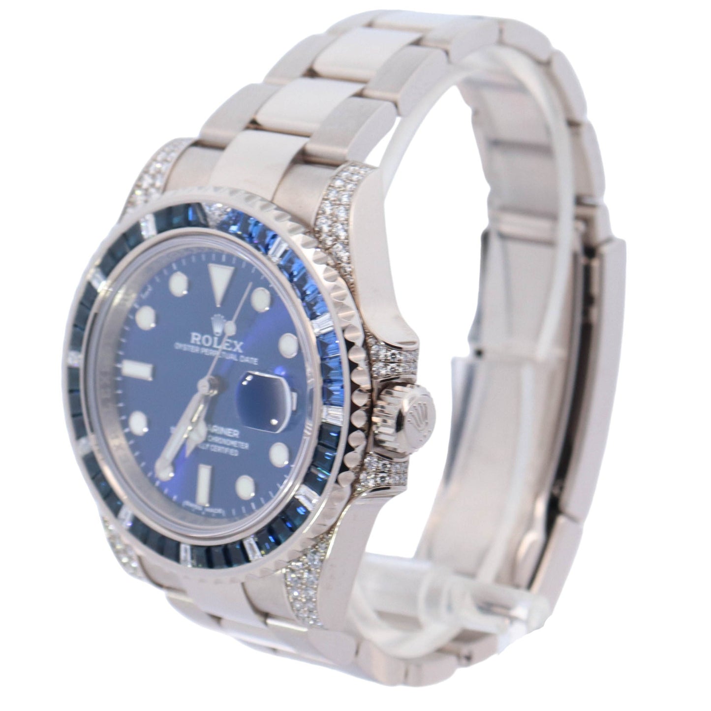 Rolex GMT-Master II 40mm White Gold Blue Dot Dial Watch Reference# 116659SABR - Happy Jewelers Fine Jewelry Lifetime Warranty