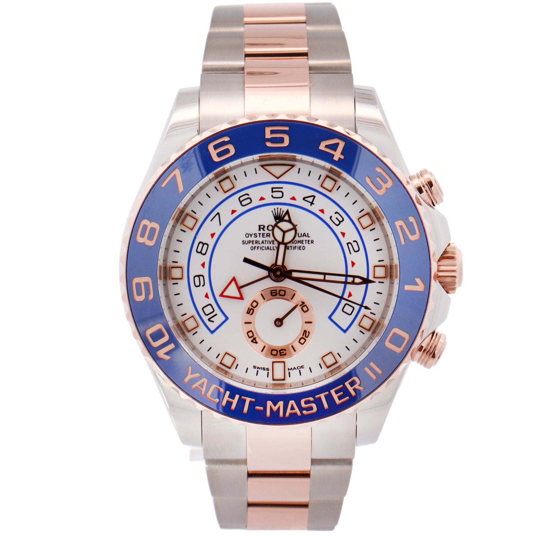 Rolex Yacht-Master II 44mm White Dial Watch Ref# 116681 - Happy Jewelers Fine Jewelry Lifetime Warranty