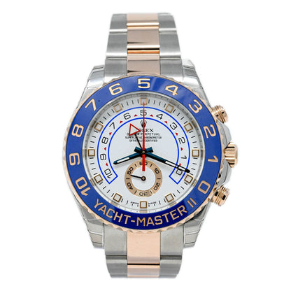 Rolex Yacht Master II 44mm White Dial Watch Ref# 116681 - Happy Jewelers Fine Jewelry Lifetime Warranty