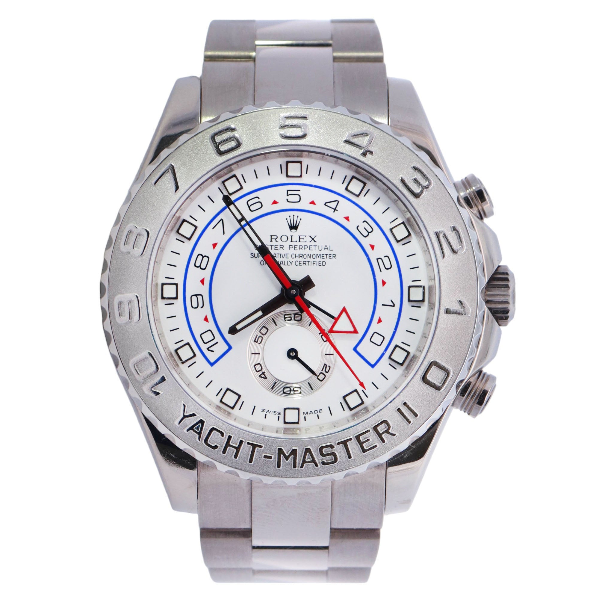 Rolex Yacht-Master II 44mm White Dial Watch Ref# 116689 - Happy Jewelers Fine Jewelry Lifetime Warranty