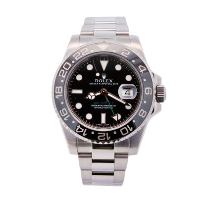 Rolex GMT-Master II 40mm Black Dial Watch Ref# 116710LN - Happy Jewelers Fine Jewelry Lifetime Warranty