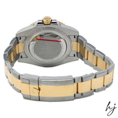 Rolex GMT Master II II Yellow Gold 40mm Black Dot Dial Watch Reference# 116713 - Happy Jewelers Fine Jewelry Lifetime Warranty