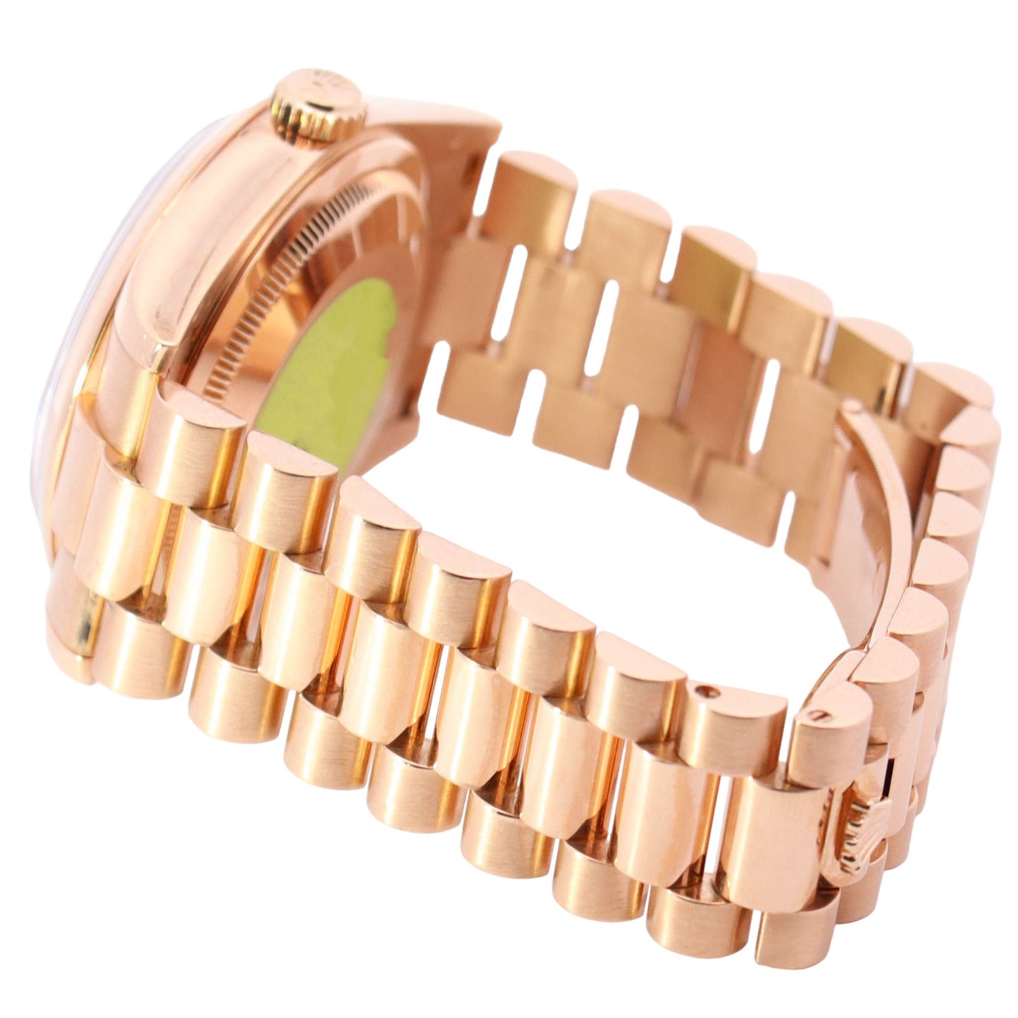 Rolex Day-Date Rose Gold 36mm Pink Sundust Roman Dial Watch Reference #: 118235 - Happy Jewelers Fine Jewelry Lifetime Warranty