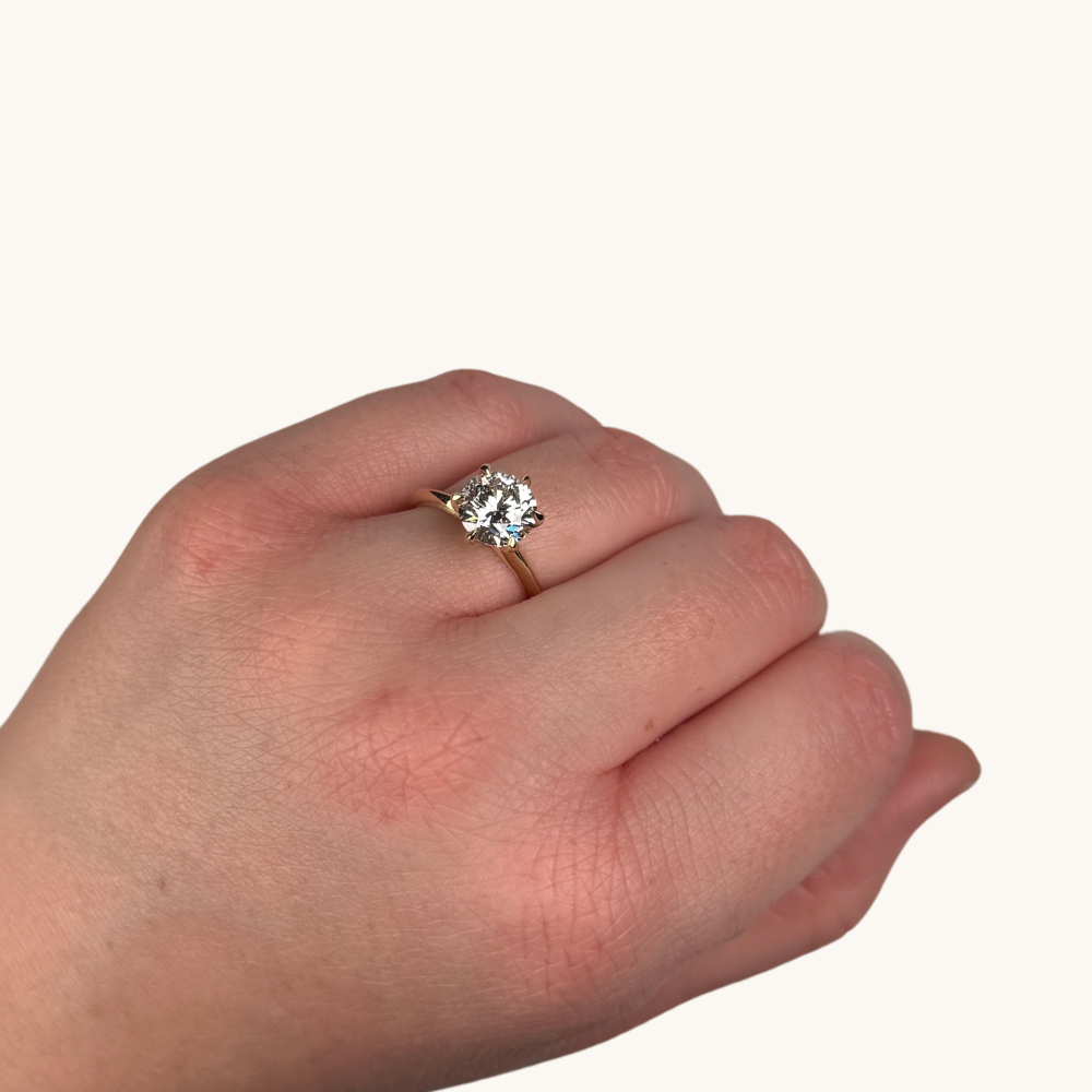 2.28 Round Lab Diamond Engagement Ring - Happy Jewelers Fine Jewelry Lifetime Warranty