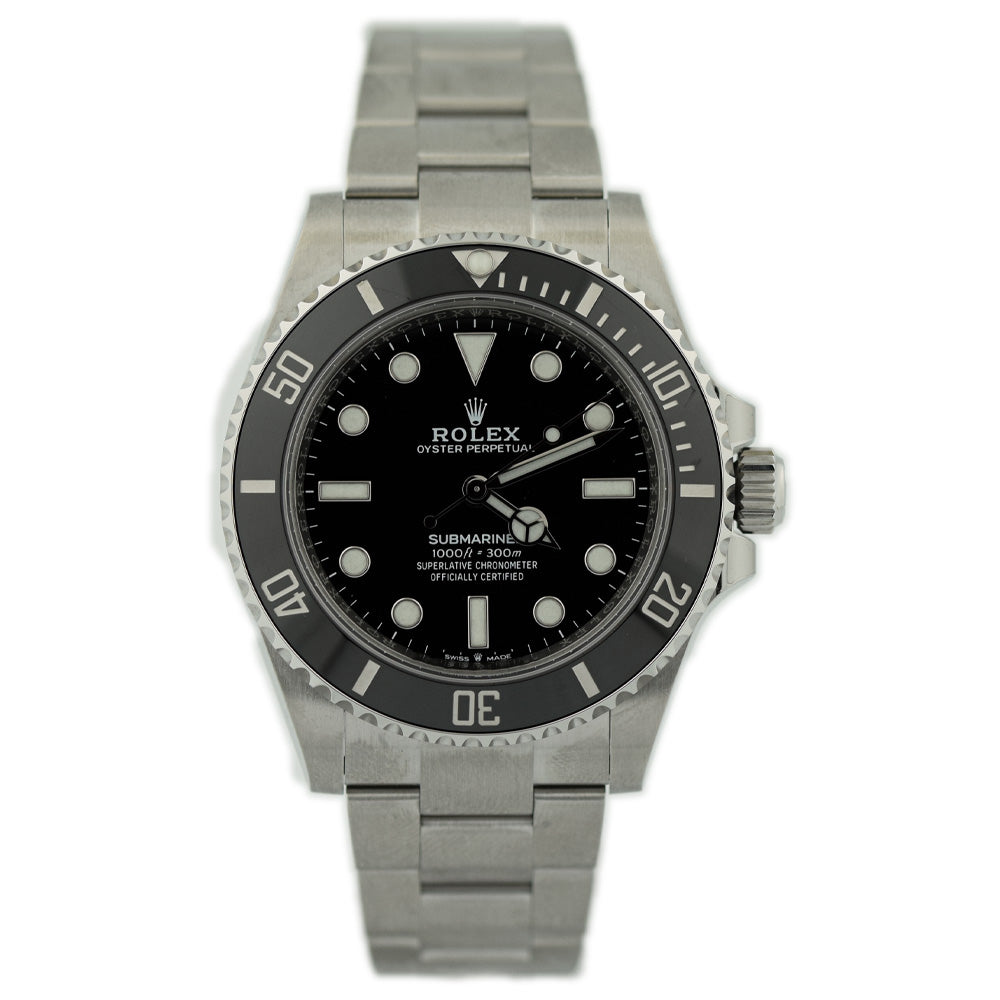 Rolex Submariner No Date Stainless Steel 41mm Black Dot Dial Watch Reference #: 124060 - Happy Jewelers Fine Jewelry Lifetime Warranty