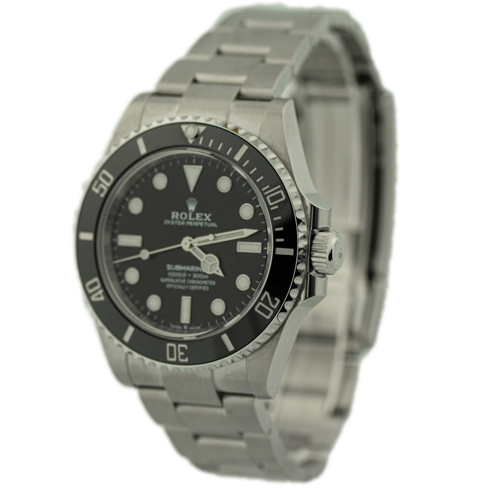 Rolex No-Date Submariner Stainless Steel 41mm Black Dot Dial Watch Reference# 124060 - Happy Jewelers Fine Jewelry Lifetime Warranty