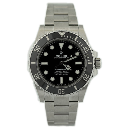 Rolex Submariner Stainless Steel 41mm Black Dot Dial Watch Reference#: 124060 - Happy Jewelers Fine Jewelry Lifetime Warranty
