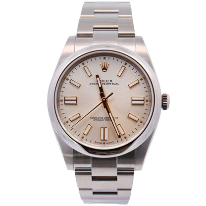 Rolex Oyster Perpetual 41mm Silver Dial Watch Ref# 124300 - Happy Jewelers Fine Jewelry Lifetime Warranty