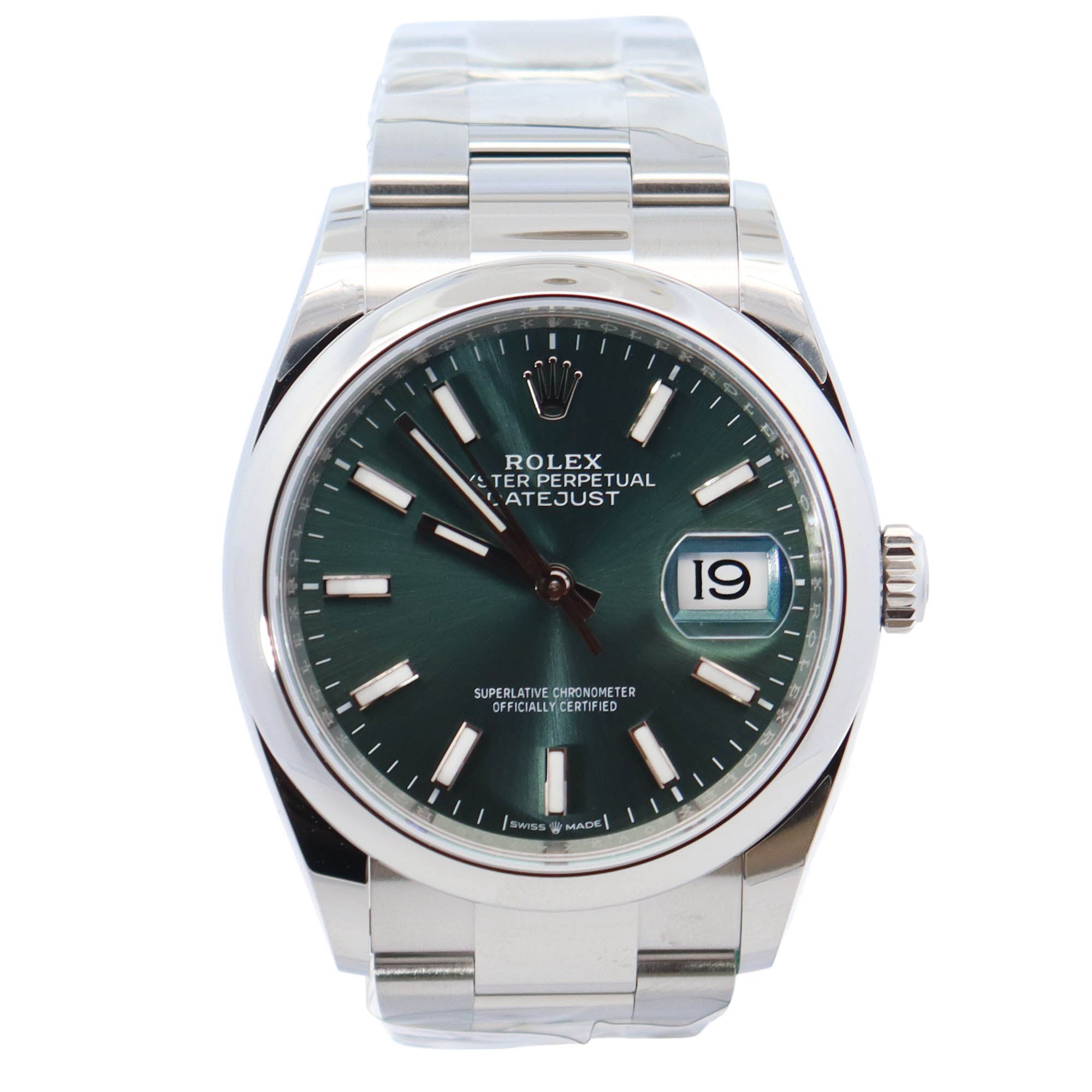 Rolex Datejust 36mm Green Dial Watch Ref# 126200 - Happy Jewelers Fine Jewelry Lifetime Warranty