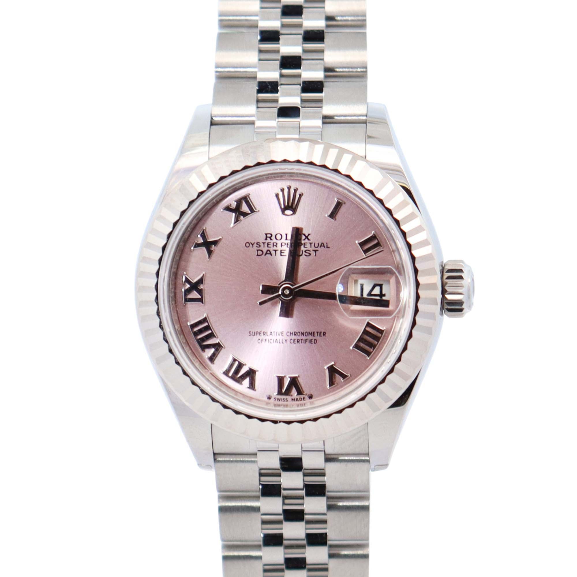 Rolex Datejust 28mm Pink Dial Watch Ref# 279174 - Happy Jewelers Fine Jewelry Lifetime Warranty