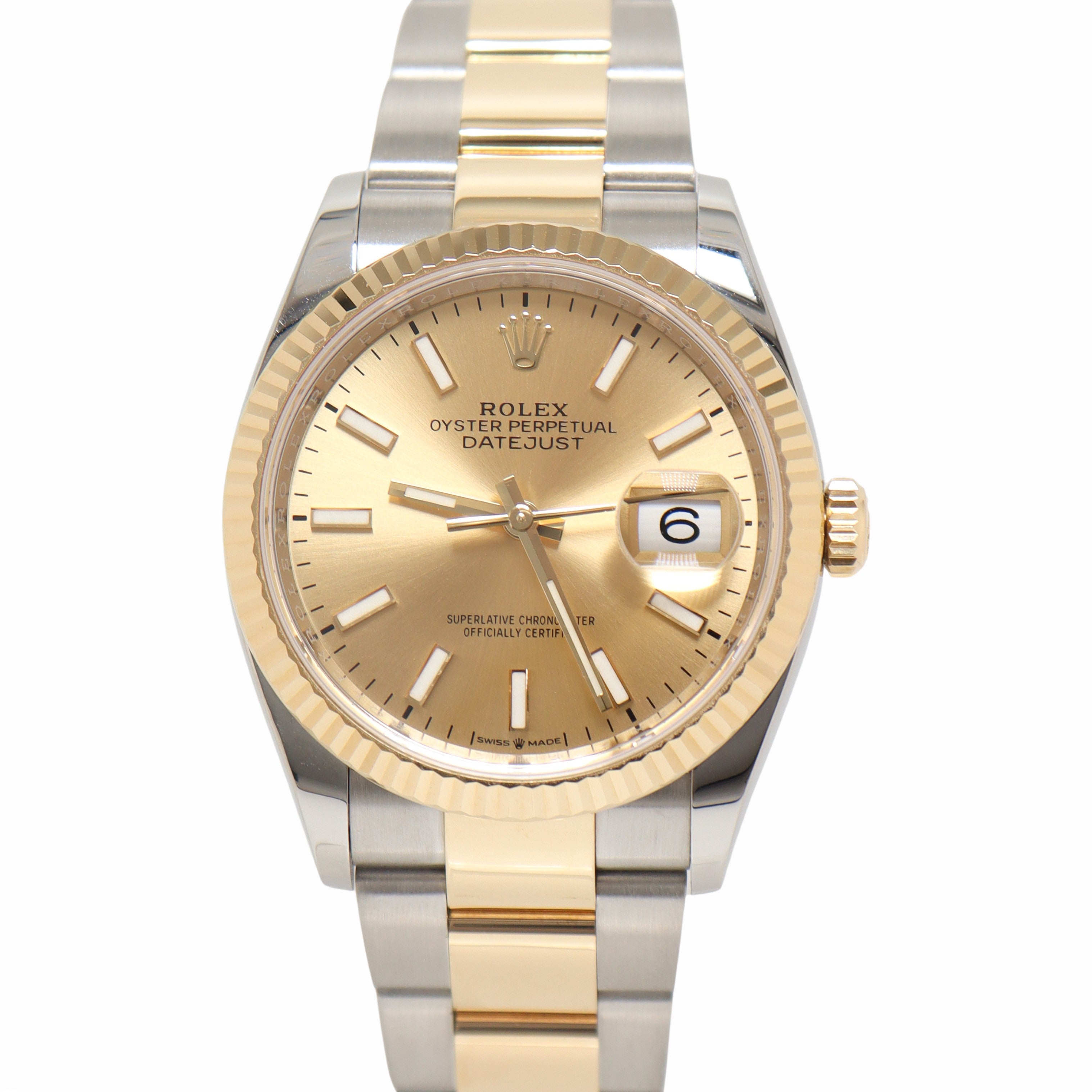 Rolex Datejust 36mm Champagne Dial Watch Ref# 126233 - Happy Jewelers Fine Jewelry Lifetime Warranty