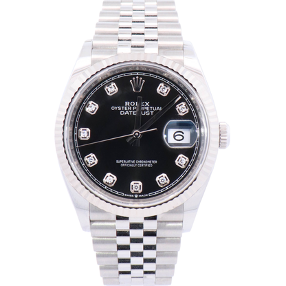 Rolex Datejust 36mm Black Dial Watch Ref# 126234 - Happy Jewelers Fine Jewelry Lifetime Warranty